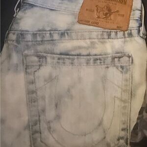 True Religion Light Blue Acid Wash Jeans